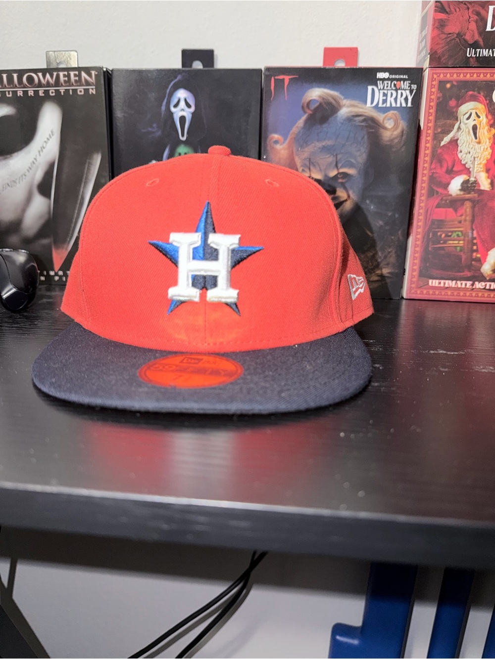 New Era Red Crown Navy Brim Houston Astros Fitted Hat